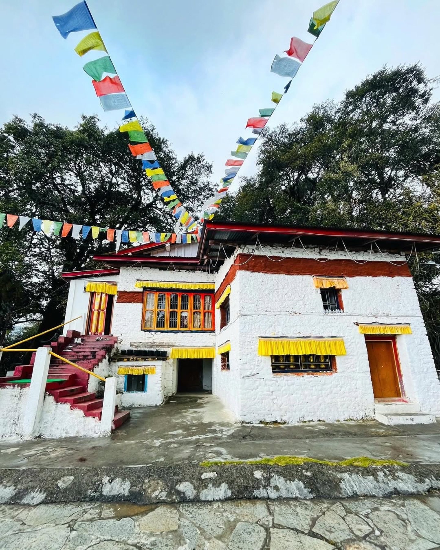 Urgelling Monastery &mdash; the small whitewashed shrine where the 6th Dalai Lama was born in 1683